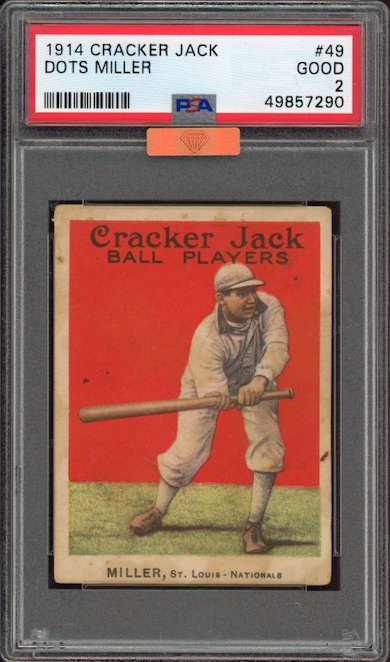 1914 Cracker Jack #49 Dots Miller PSA GOOD 2