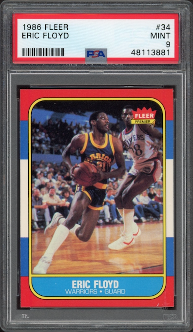 1986 Fleer #34 Eric Floyd PSA 9