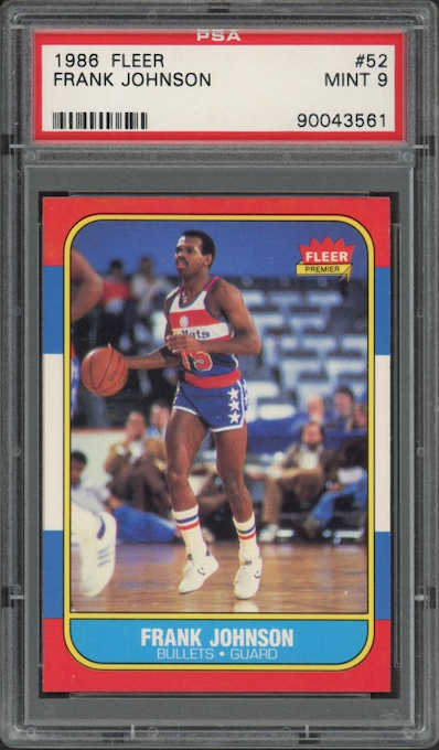 1986 Fleer #52 Frank Johnson PSA 9