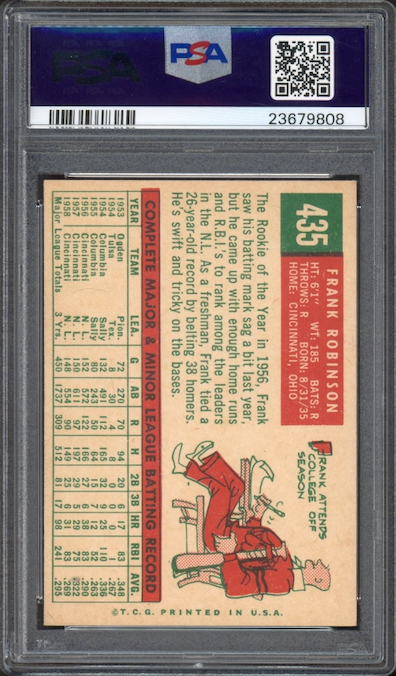 1959 Topps #435 Frank Robinson PSA NM-MT 8
