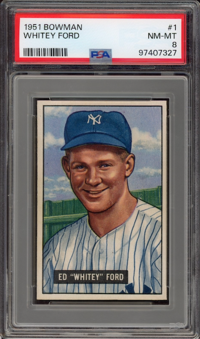 1951 Bowman #1 Whitey Ford ROOKIE PSA NM-MT 8