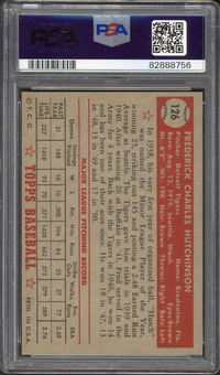 1952 Topps #126 Fred Hutchinson PSA EX-MT+ 6.5
