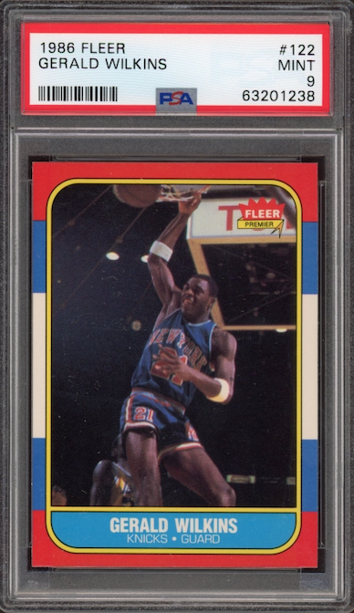 1986 Fleer #122 Gerald Wilkins PSA 9