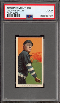 1909-11 T206 Piedmont 150 George Davis Chicago PSA GOOD 2