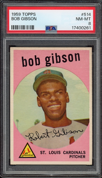 1959 Topps #514 Bob Gibson ROOKIE PSA NM-MT 8
