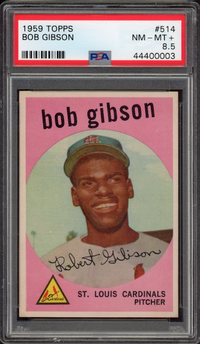 1959 Topps #514 Bob Gibson ROOKIE PSA NM-MT+ 8.5