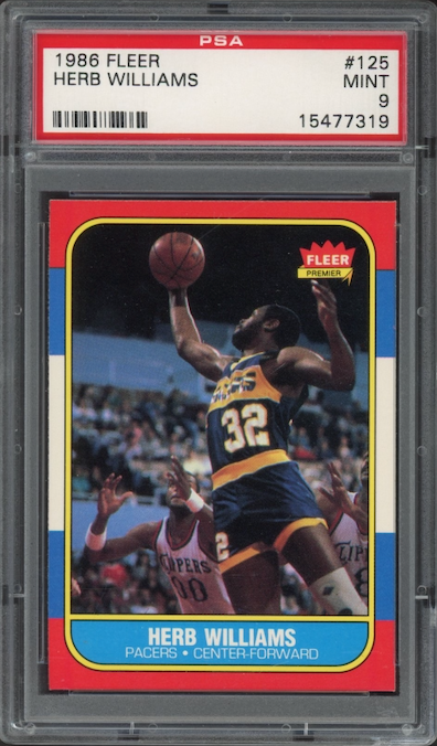 1986 Fleer #124 Gus Williams PSA 9