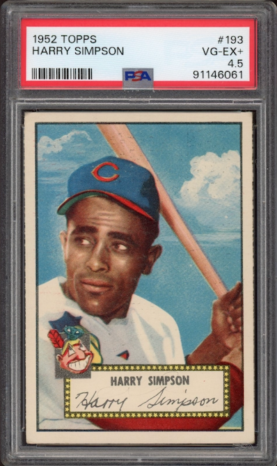 1952 Topps #193 Harry Simpson PSA VG-EX+ 4.5