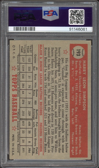 1952 Topps #193 Harry Simpson PSA VG-EX+ 4.5
