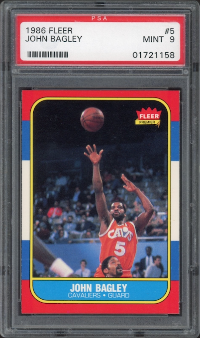 1986 Fleer #5 John Bagley PSA 9
