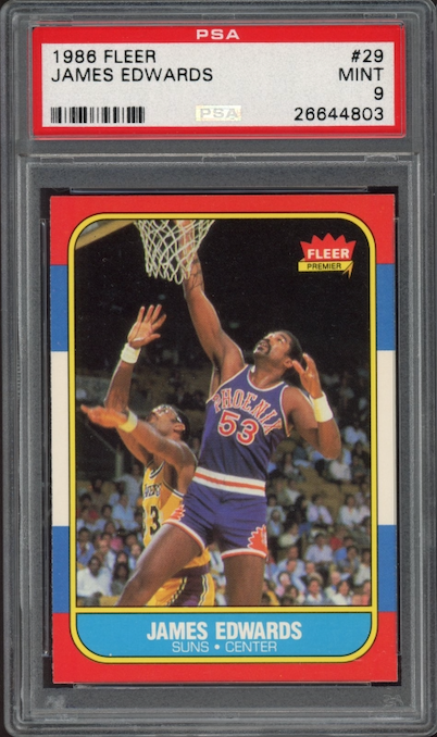 1986 Fleer #29 James Edwards PSA 9