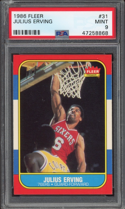 1986 Fleer #31 Julius Erving PSA 9