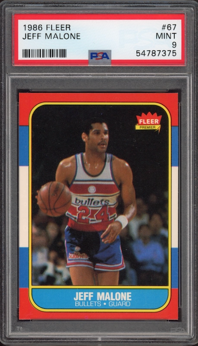 1986 Fleer #67 Jeff Malone PSA 9
