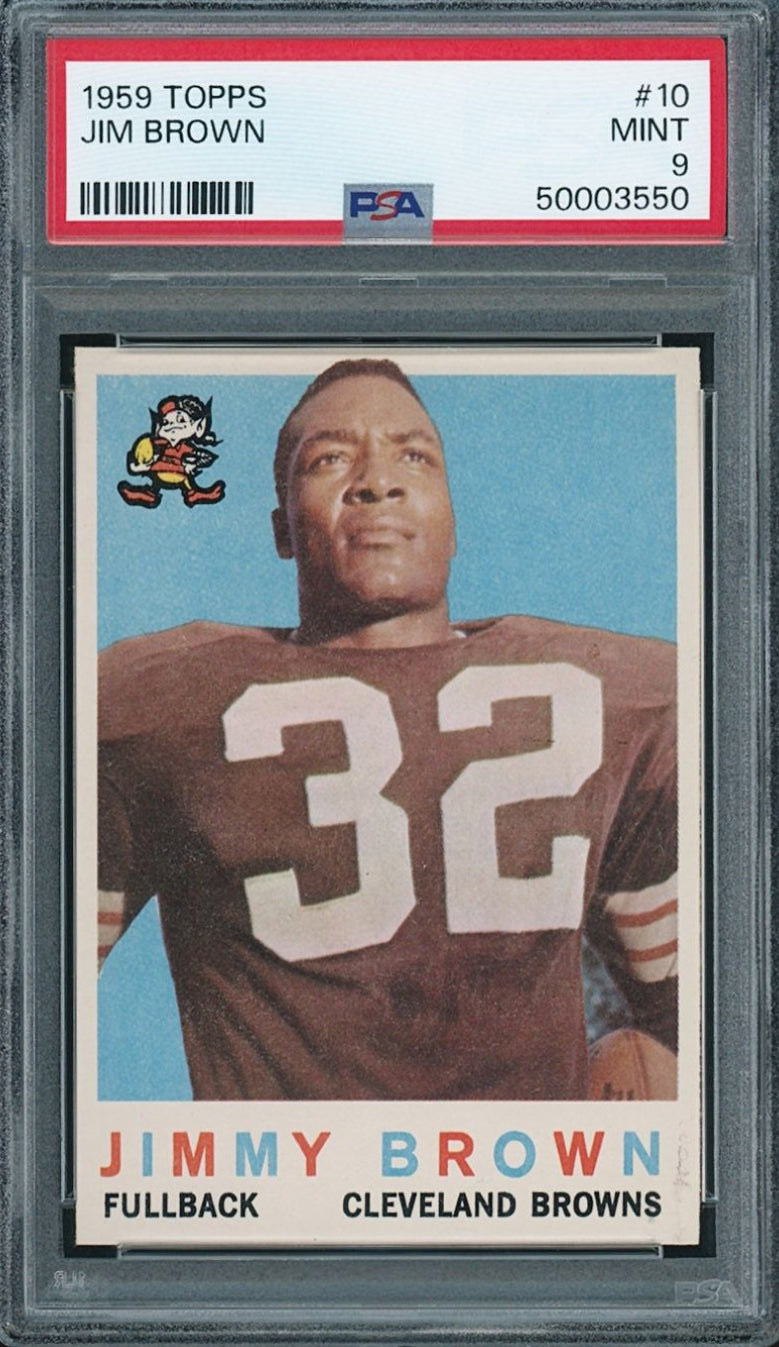 1959 Topps #10 Jim Brown PSA MINT 9