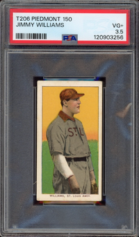 1909-11 T206 Piedmont 150 Jimmy Williams PSA VG+ 3.5
