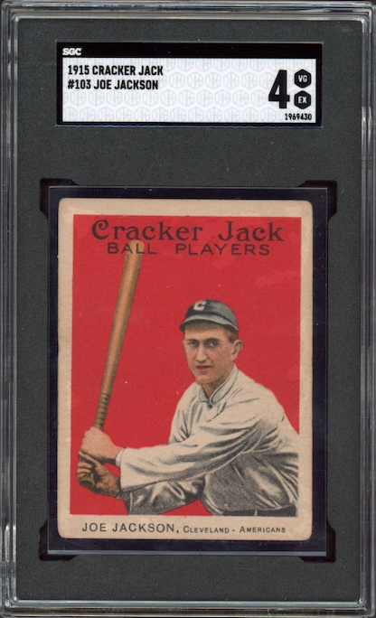 1915 Cracker Jack #103 Joe Jackson SGC VG-EX 4