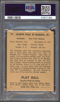 1941 Play Ball #71 Joe DiMaggio PSA NM-MT 8
