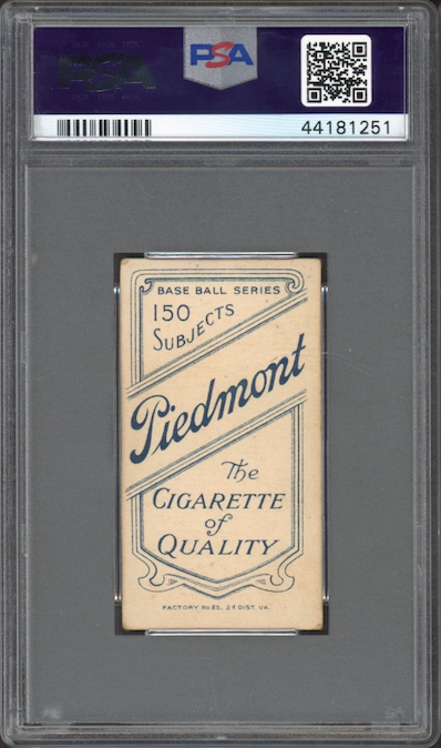1909-11 T206 Piedmont 150 Joe Lake Boston PSA VG-EX 4