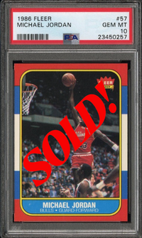 1986 Fleer #57 Michael Jordan PSA GEM MINT 10