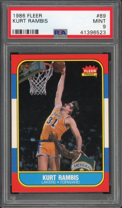 1986 Fleer #89 Kurt Rambis PSA 9