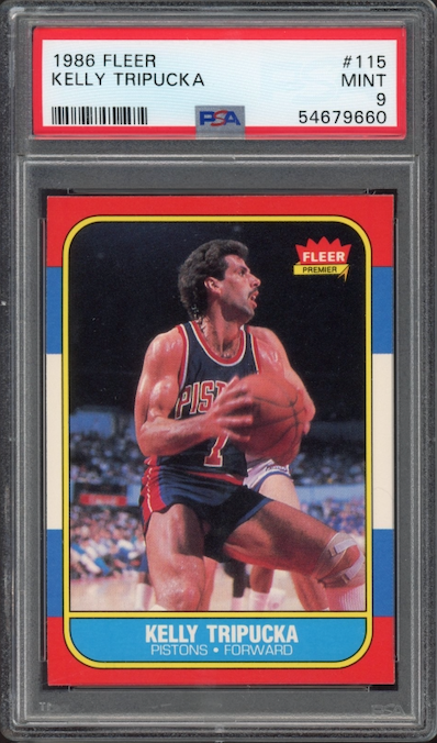 1986 Fleer #115 Kelly Tripucka PSA 9