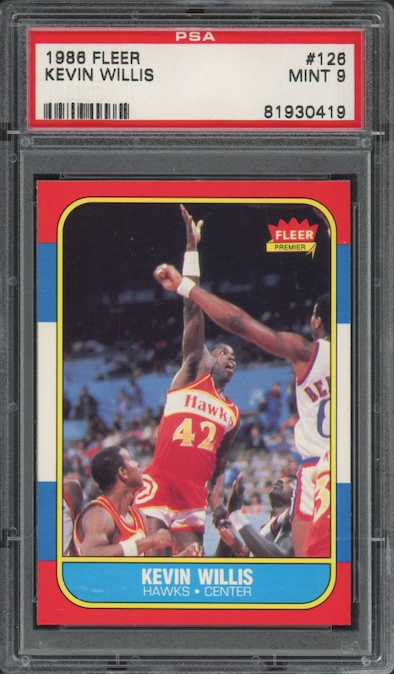 1986 Fleer #126 Kevin Willis PSA 9