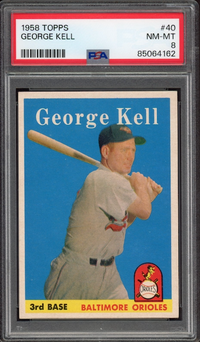 1958 Topps #40 George Kell PSA NM-MT 8