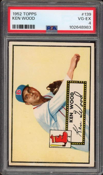 1952 Topps #139 Ken Wood PSA VG-EX 4