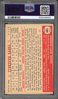 1952 Topps #139 Ken Wood PSA VG-EX 4