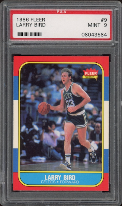 1986 Fleer #9 Larry Bird PSA 9