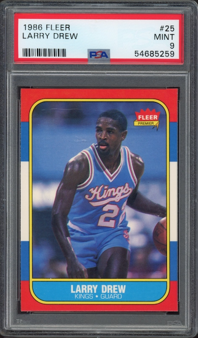 1986 Fleer #25 Larry Drew PSA 9