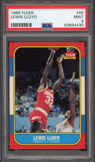 1986 Fleer #65 Lewis Lloyd PSA 9