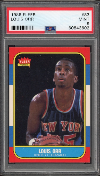 1986 Fleer #83 Louis Orr PSA 9