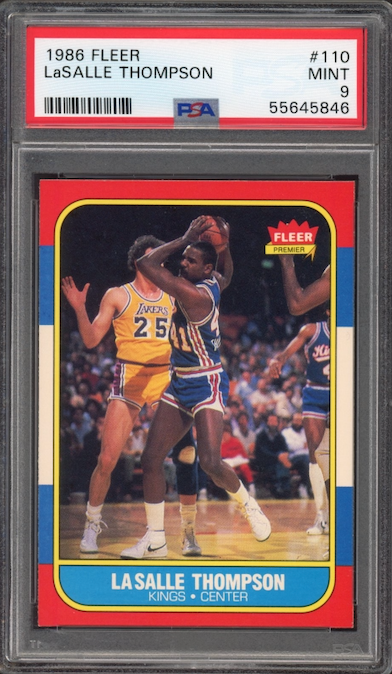 1986 Fleer #110 LeSalle Thompson PSA 9