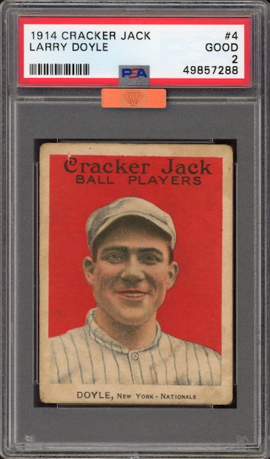 1914 Cracker Jack #4 Larry Doyle PSA GOOD 2