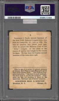 1914 Cracker Jack #4 Larry Doyle PSA GOOD 2
