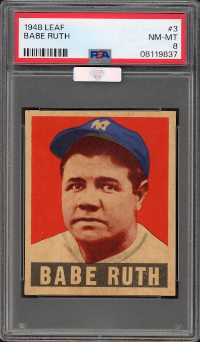 1948 Leaf #3 Babe Ruth PSA NM-MT 8