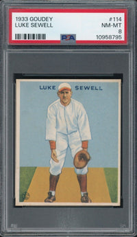 1933 Goudey #114 Luke Sewell PSA NM-MT 8