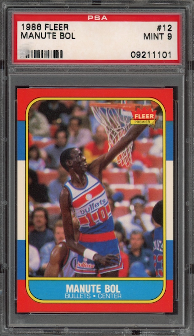 1986 Fleer #12 Manute Bol PSA 9