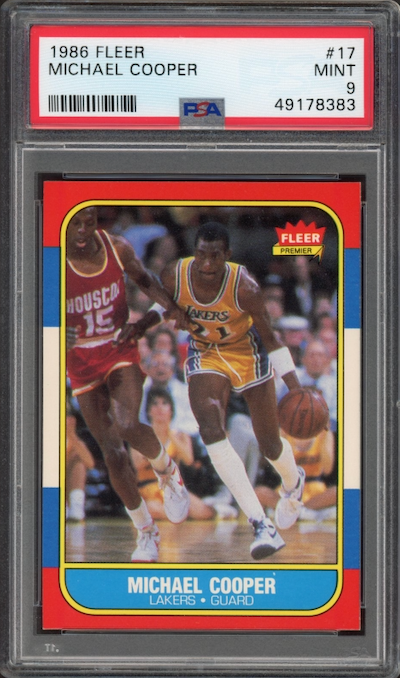 1986 Fleer #17 Michael Cooper PSA 9