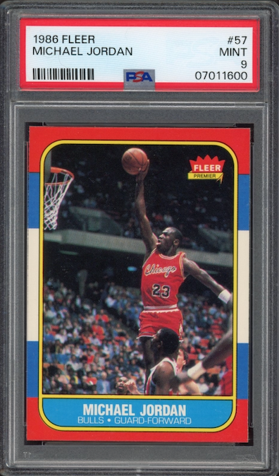 1986 Fleer #57 Michael Jordan PSA 9