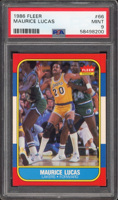 1986 Fleer #66 Maurice Lucas PSA 9
