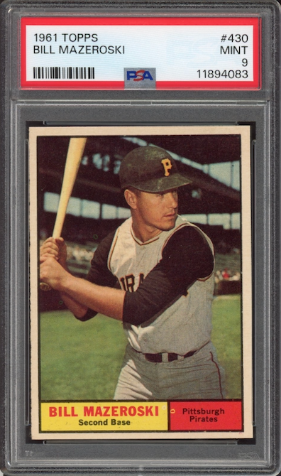 1961 Topps #430 Bill Mazeroski PSA MINT 9