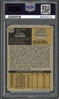 1971 Topps #125 Merlin Olsen PSA 9