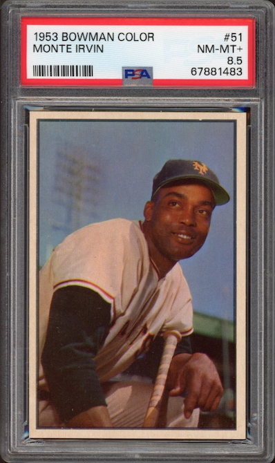 1953 Bowman Color #51 Monte Irvin PSA NM-MT+ 8.5