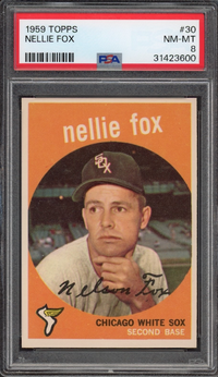 1959 Topps #30 Nellie Fox PSA NM-MT 8