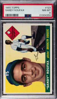 1955 Topps #123 Sandy Koufax PSA 8