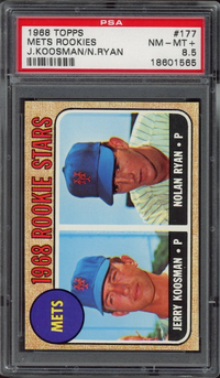 1968 Topps #177 Mets Rookies Nolan Ryan ROOKIE PSA NM-MT+ 8.5