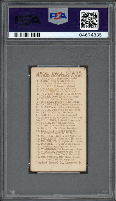 1910 E93 Standard Caramel Ty Cobb PSA PR 1