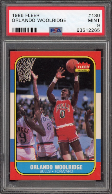 1986 Fleer #130 Orlando Woolridge PSA 9
